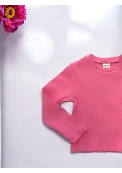 Kız Çocuk Pamuklu Kaşkorse Crop Bluz indirimleri