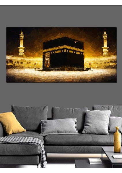 Kanvas Tablo Hac Yolculuğunda Kabe