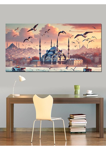 Kanvas Tablo Martılar ve Istanbul Manzarası fiyatları