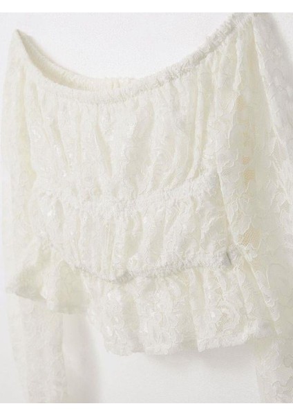 Kız Çocuk Uzun Kol Dantel Crop fiyatları