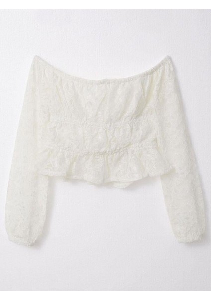 Kız Çocuk Uzun Kol Dantel Crop modelleri