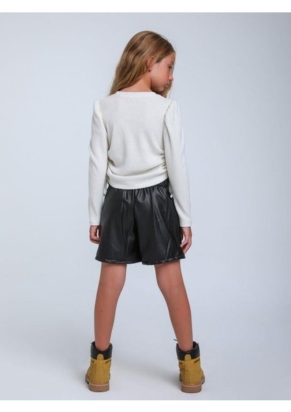 Kız Çocuk Fitilli Taş Işleme Yusufcuk Detaylı Bluz fiyatları