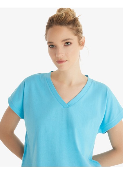Kadın T-Shirt 60553 - Mavi fiyatları