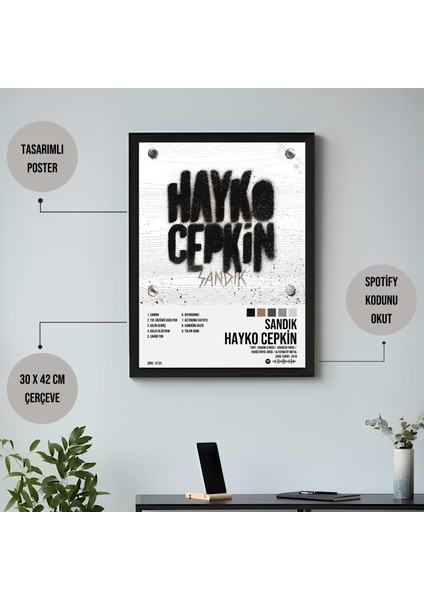 Hayko Cepkin - Sandık Albüm Spotify Çerçeveli Poster Tablo fiyatları
