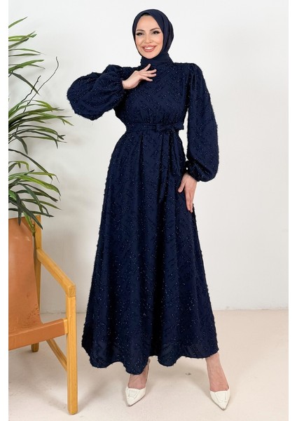 Silay Püsküllü Abiye 1396 - Lacivert fiyatları