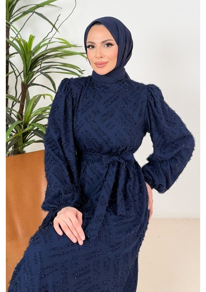 Silay Püsküllü Abiye 1396 - Lacivert modelleri