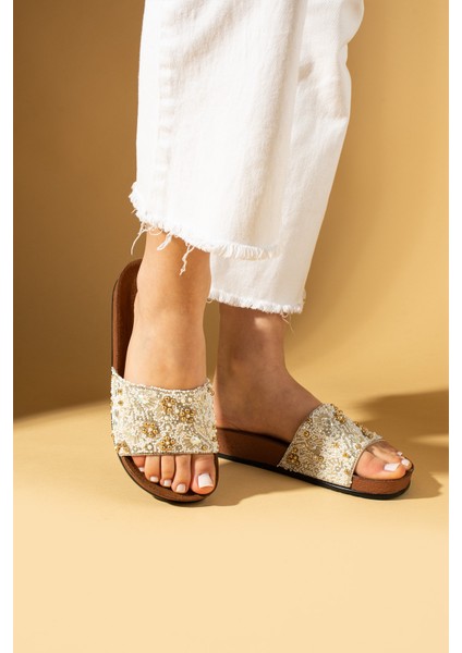 Parmi Taşlı Anatomik Taban Kadın Terlik 001-006-25 fiyatları