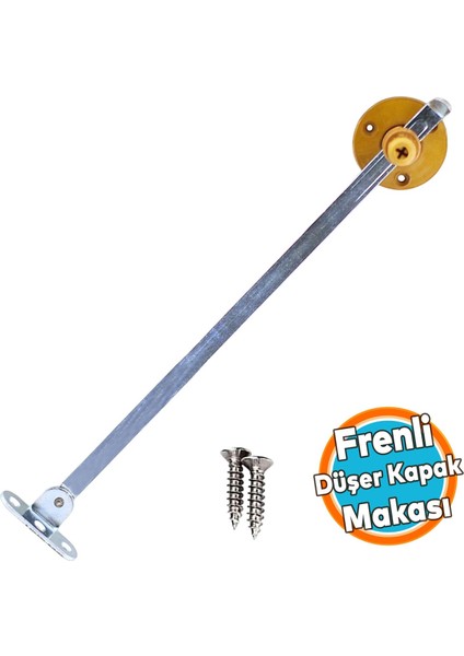 Düşer Kapak Makası Frenli Dolap Çekmece Metal 25 cm Sessiz Açma Kapama Amortisör Piston Bar
