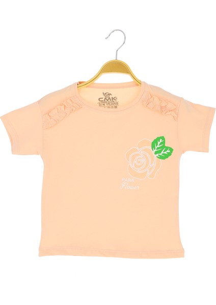 Kız Çocuk T-Shirt Baskılı Fırfırlı