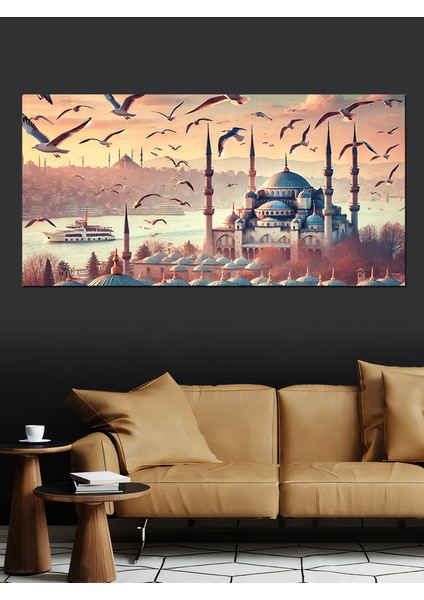 Kanvas Tablo Martılarla Sabah Ezanı fırsatları