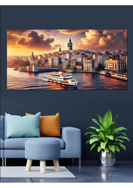 Kanvas Tablo Galata Kulesi Manzarası