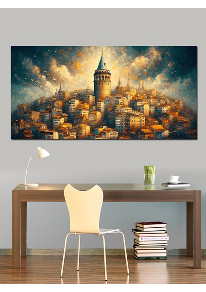 Kanvas Tablo Galata'nın Altın Işıkları