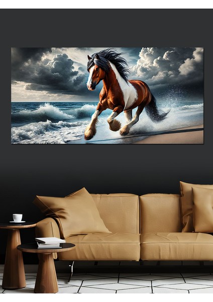 Kanvas Tablo Rüzgarın Gücü Vahşi At