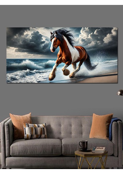Kanvas Tablo Rüzgarın Gücü Vahşi At modelleri
