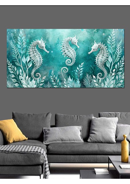 Kanvas Tablo Denizlerin Gizemi Deniz Atları