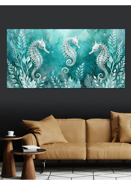 Kanvas Tablo Denizlerin Gizemi Deniz Atları modelleri