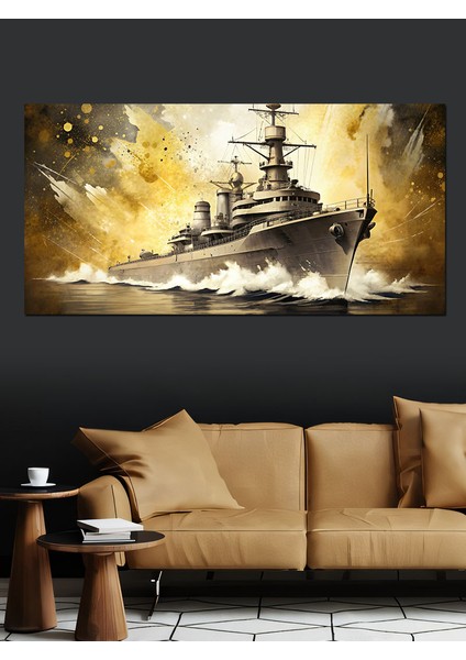 Kanvas Tablo Savaş Gemisi Görevde