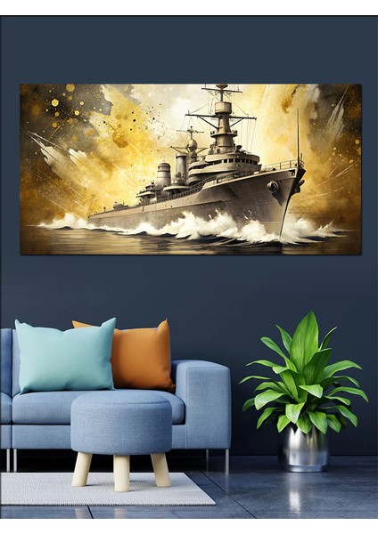 Kanvas Tablo Savaş Gemisi Görevde indirimleri