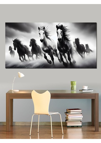 Kanvas Tablo Sislerin Arasında Dört Atlı modelleri