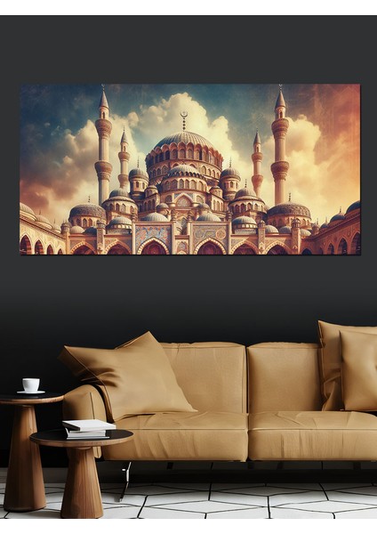 Kanvas Tablo Martılar ve Sultanahmet Manzarası