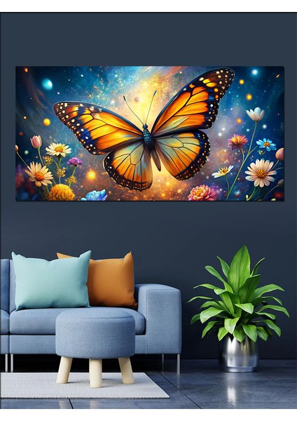 Kanvas Tablo Büyülü Kelebek Evreni