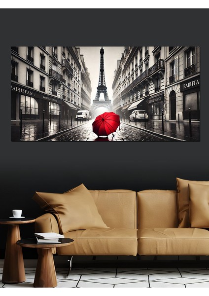 Kanvas Tablo Kırmızı Şemsiyeli Paris indirimleri