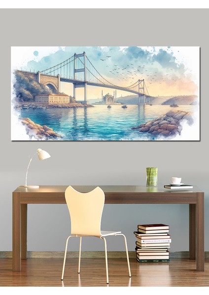 Kanvas Tablo Boğazın Mavi Suları ve Köprü