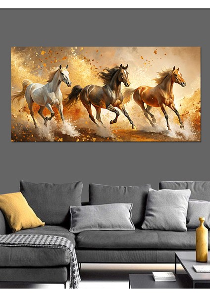Kanvas Tablo Özgür Ruhlu Koşan Atlar fırsatları