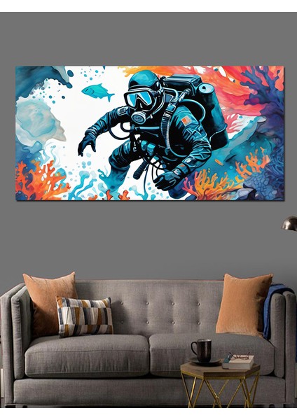 Kanvas Tablo Denizin Derinliklerinde Dalgıç modelleri