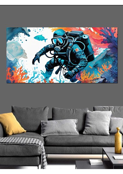 Kanvas Tablo Denizin Derinliklerinde Dalgıç fırsatları