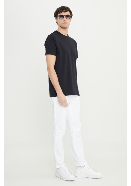 Pamuklu Slim Fit Dar Kesim Bisiklet Yaka Esnek Tişört fiyatları