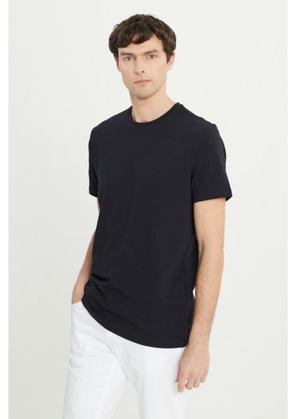 Pamuklu Slim Fit Dar Kesim Bisiklet Yaka Esnek Tişört modelleri