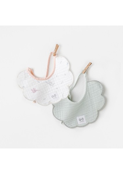 Kız Bebek Önlük 2 Parça Bibs Love Family Muslin AC25517