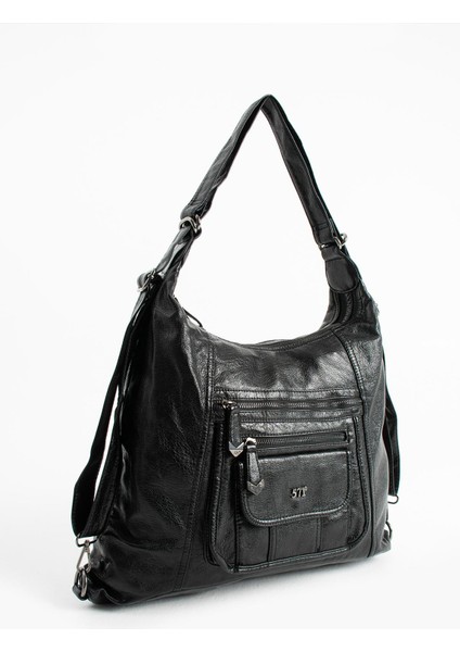 Suni Deri Sırt Çantası Siyah (Model: 571-13-13M) fırsatları