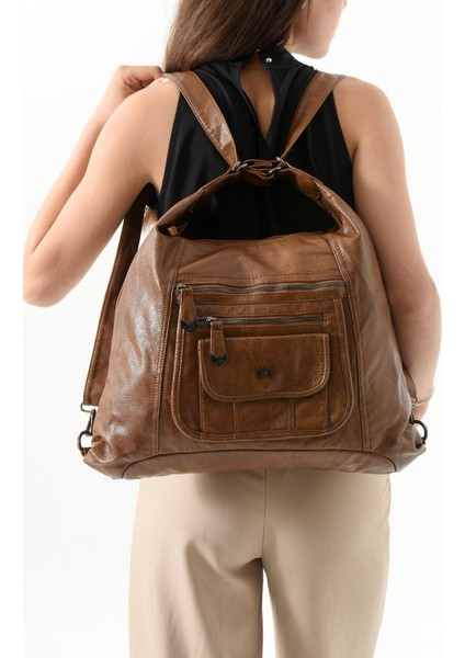 Suni Deri Sırt Çantası Taba (Model: 571-13-13M) modelleri