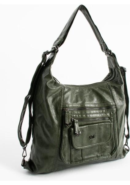 Suni Deri Sırt Çantası Yeşil (Model: 571-13-13M) fırsatları