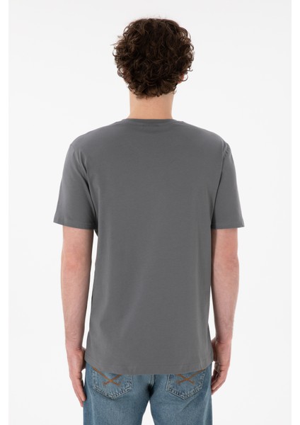 Erkek Gri Tişört Basic 50305858-VR024