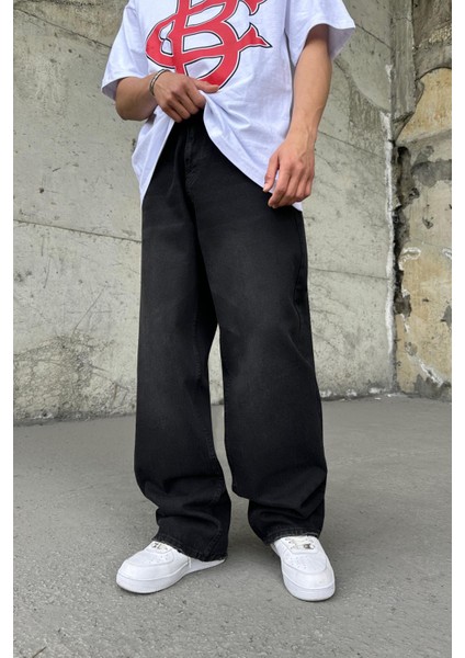 Basic Siyah Baggy Jean