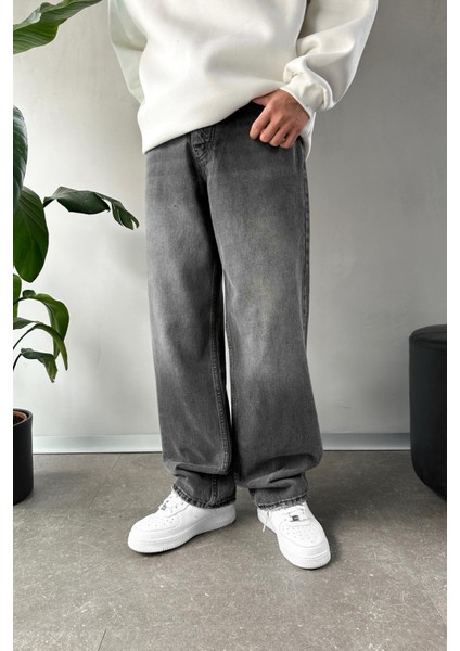 Acid Wash Basic Baggy Antrasit Jean fiyatları