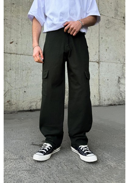 Kargo Cep Regular Koyu Yeşil Pantolon