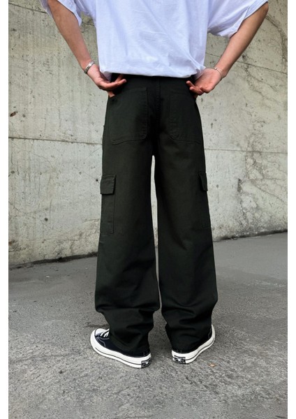 Kargo Cep Regular Koyu Yeşil Pantolon