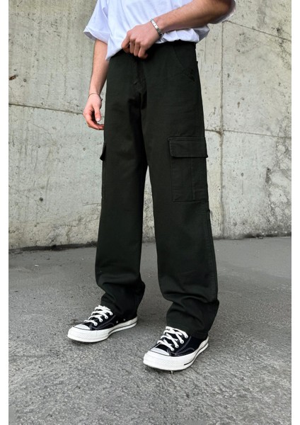 Kargo Cep Regular Koyu Yeşil Pantolon