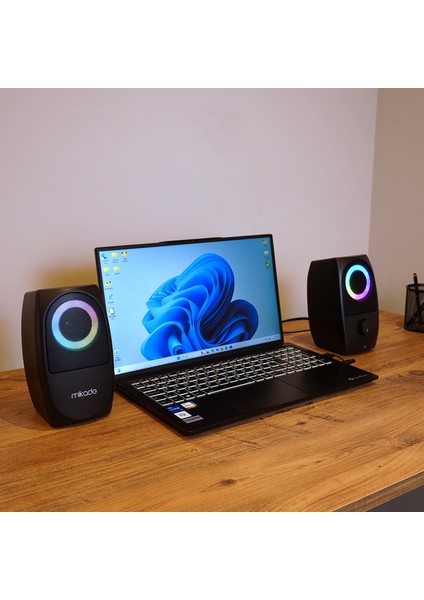 MD-90R 2.0 5W * 2 Siyah Bluetooth Rgb 2.0 Gaming Speaker