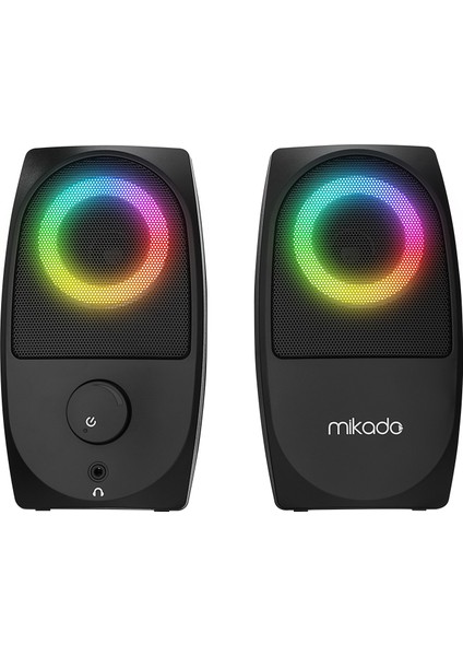 MD-90R 2.0 5W * 2 Siyah Bluetooth Rgb 2.0 Gaming Speaker