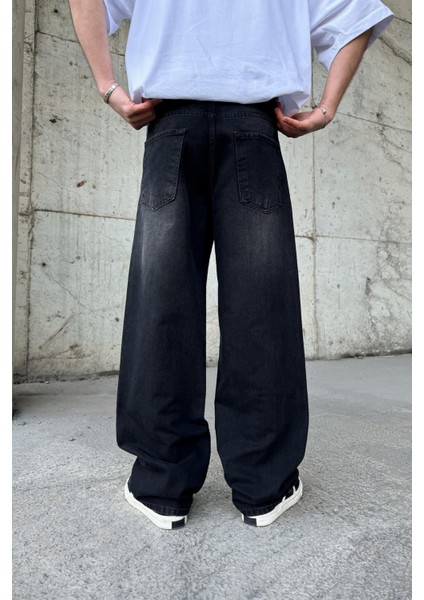 Çizgili Super Siyah Baggy Jean fiyatları