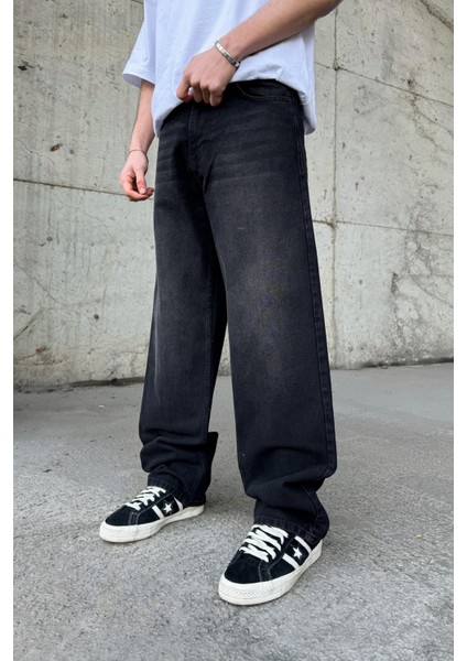 Çizgili Super Siyah Baggy Jean modelleri