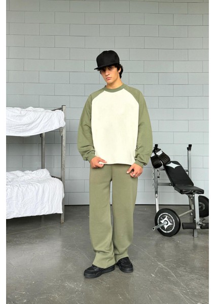Atelier Reglan Kol Oversize Haki Long Sleeve Tişört indirimleri