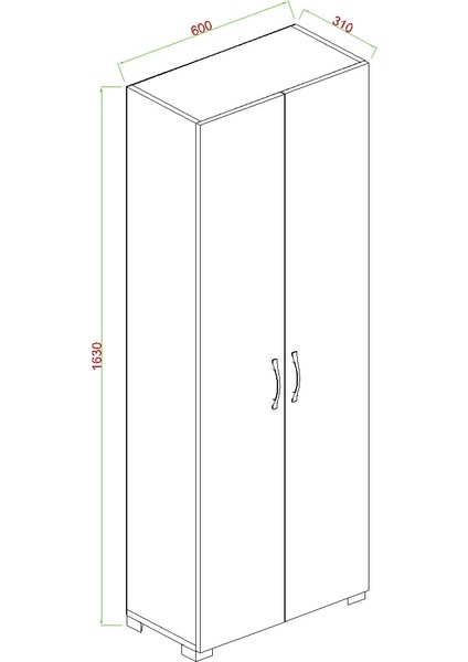 Nivora Çift Kapaklı Çok Amaçlı Dolap -Beyaz modelleri