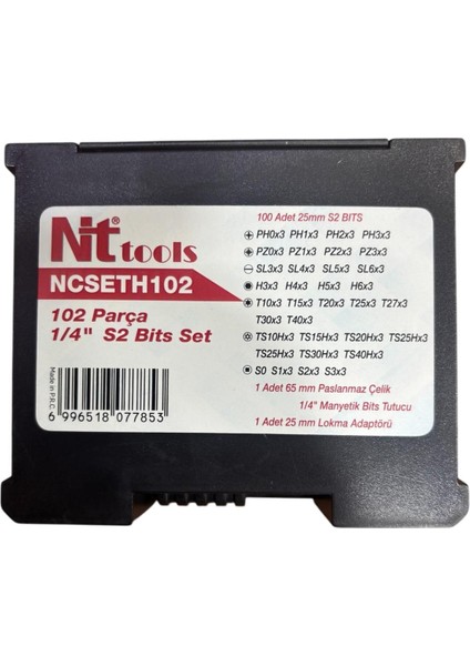 Nt Tools 102 Parça Bits Uç Seti