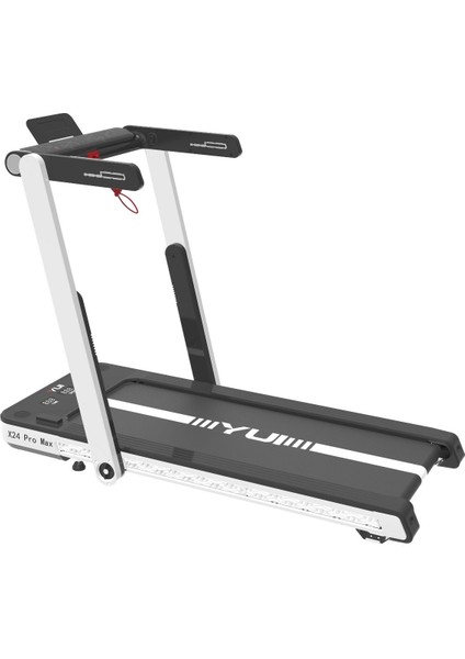 X24 Pro Max 14 Km HIZ-120 kg Taşıma-Katlanabilir Akıllı Yürüyüş ve Koşu Bandı -2.5 Hp Beyaz